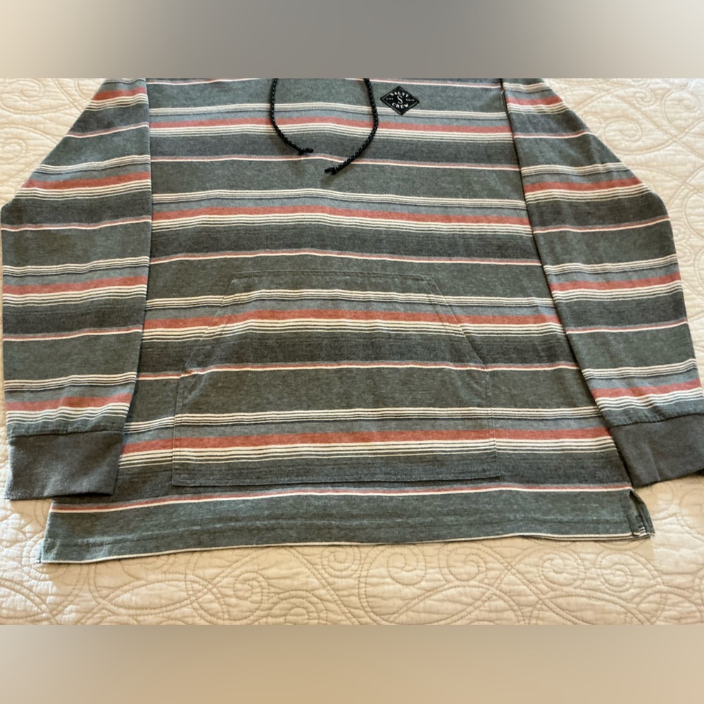 Salty Crew Crewser Long Sleeve Striped Hoodie Shirt Mens size Large - Picture 5 of 11